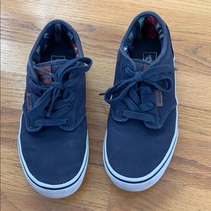 Navy blue Vans sneakers
